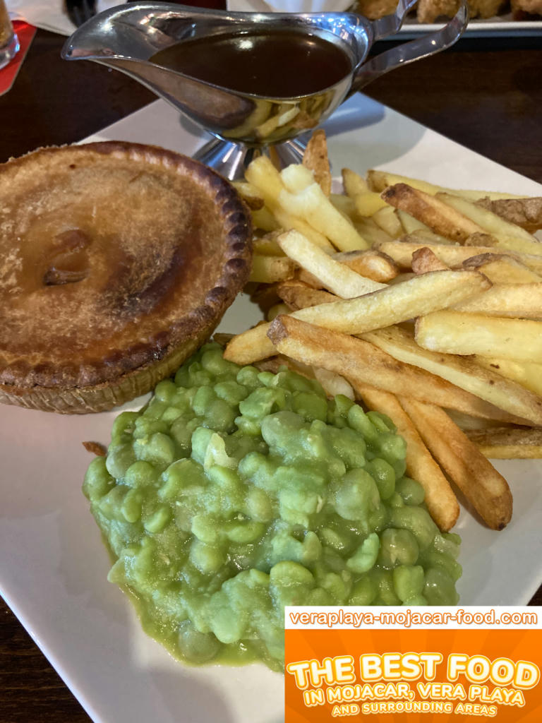 Steak Pie, Fries, Mushy Peas and Gravy - August 2023