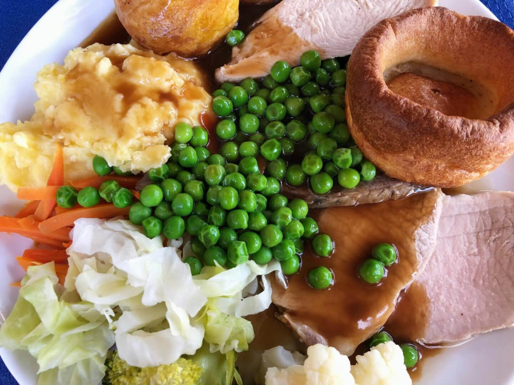 Sunday Roast. This is Mixed Meat - Beef Pork AND Chicken €7.50! (or you can choose which meat)