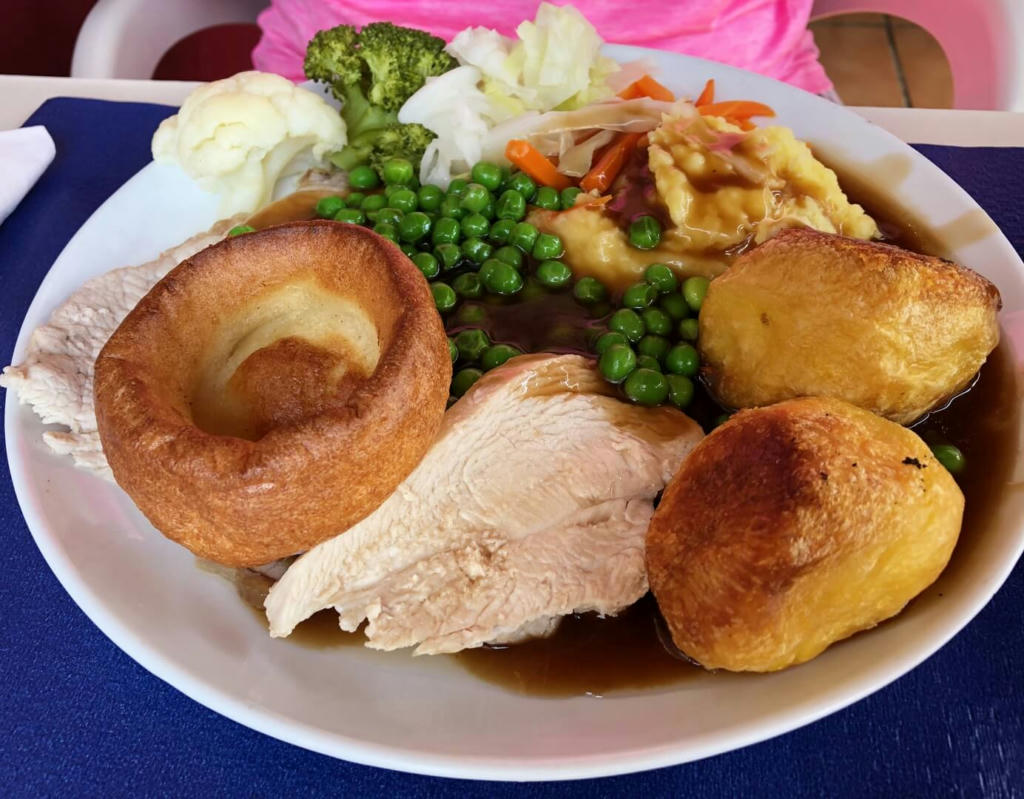 Sunday Roast. This is Mixed Meat - Beef Pork AND Chicken €7.50! (or you can choose which meat)