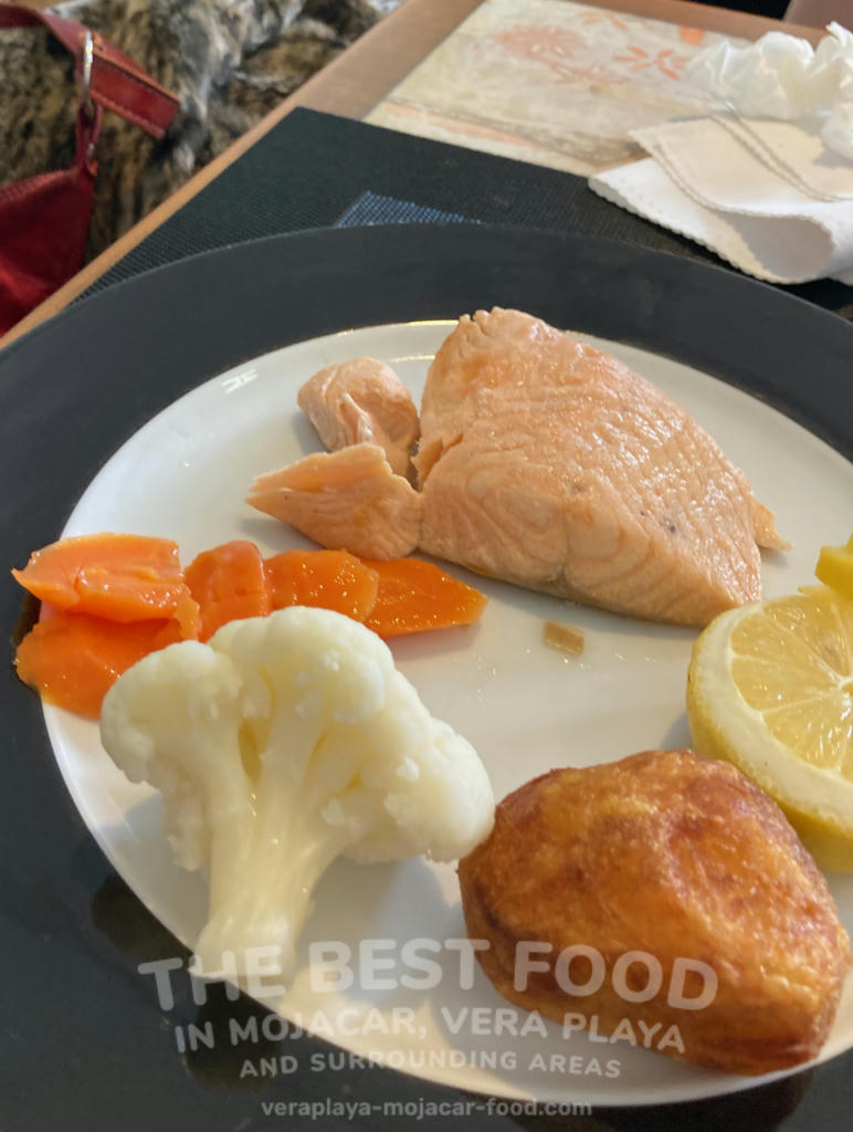 Poached Fillet of Salmon (minus sauce by request) - January 2024