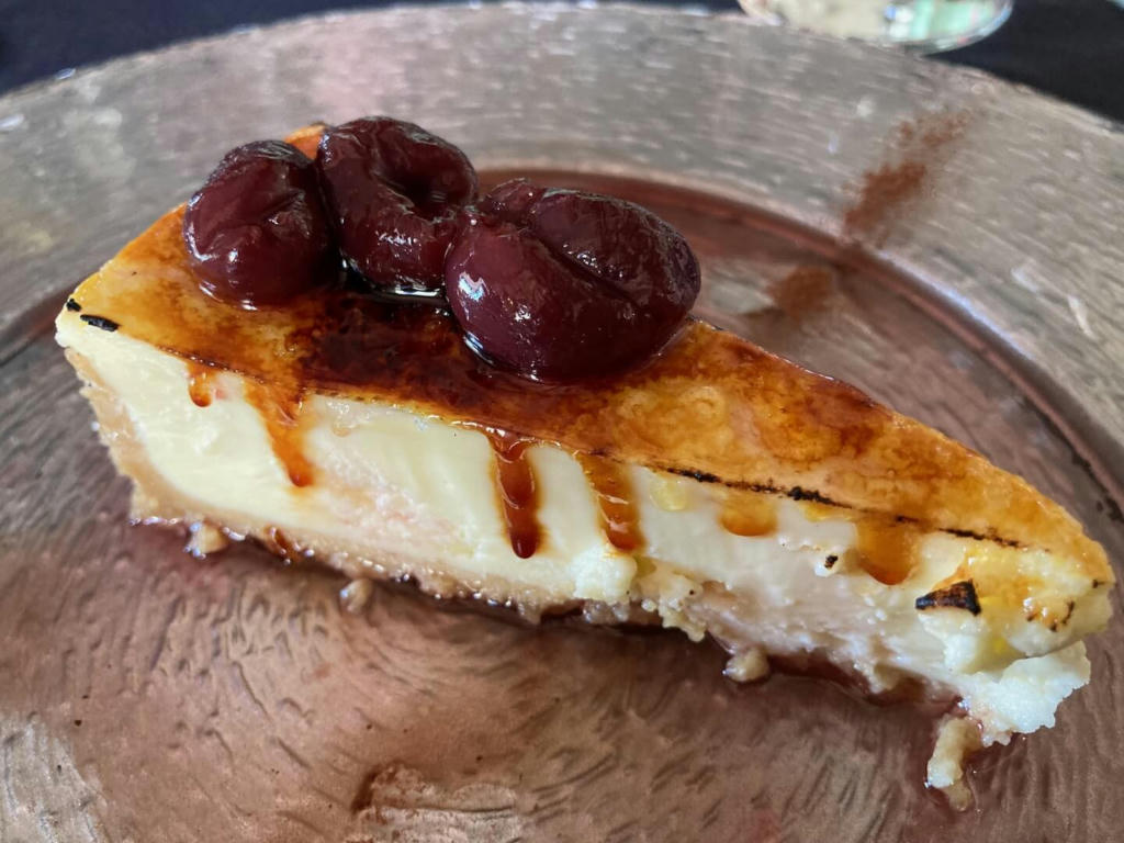 Caramelised Vanilla Cheesecake, Marinated Cherries - March 2023