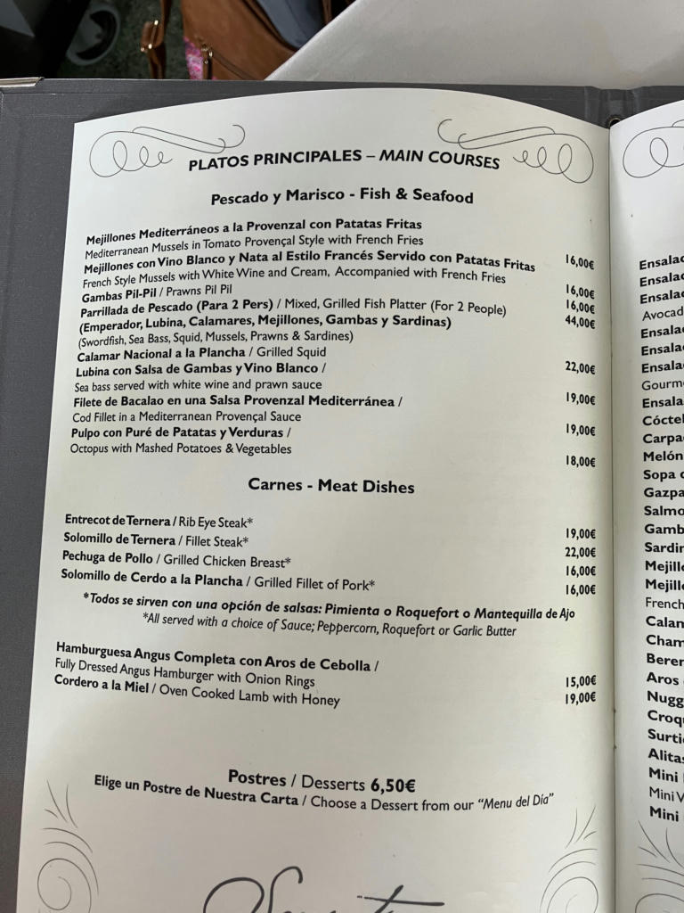 Menu - January 2025