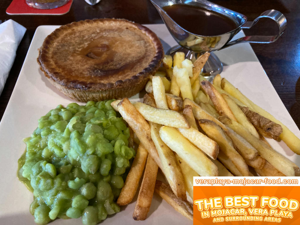 Steak Pie, Fries, Mushy Peas and Gravy - August 2023