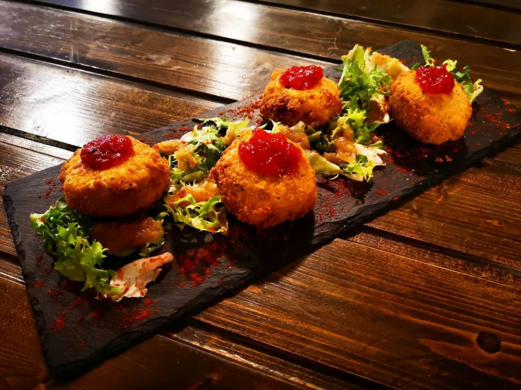 Deep fried goat cheese
