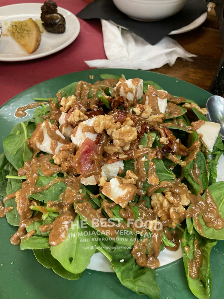 Fresh spinach, walnuts, goats cheese, bacon & mustard vinaigrette - September 2023