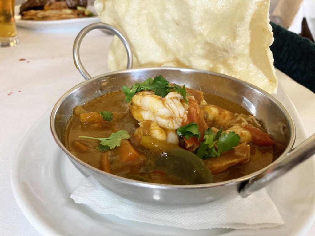 Red Thai prawn curry served with basmati rice (vegan option available) - February 2023