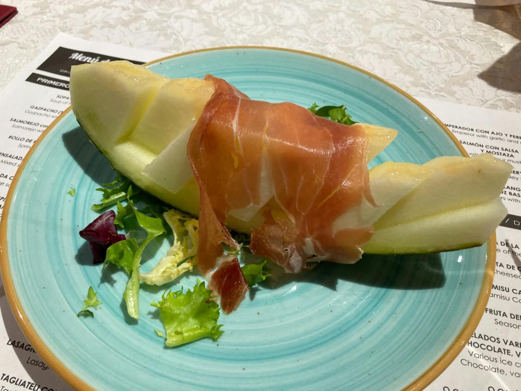 Melon with Serrano ham -  October 2022