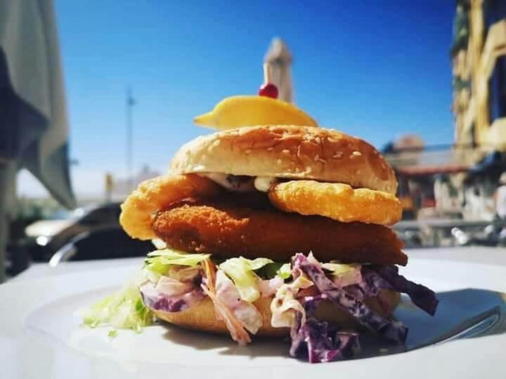 Baja fish burger
