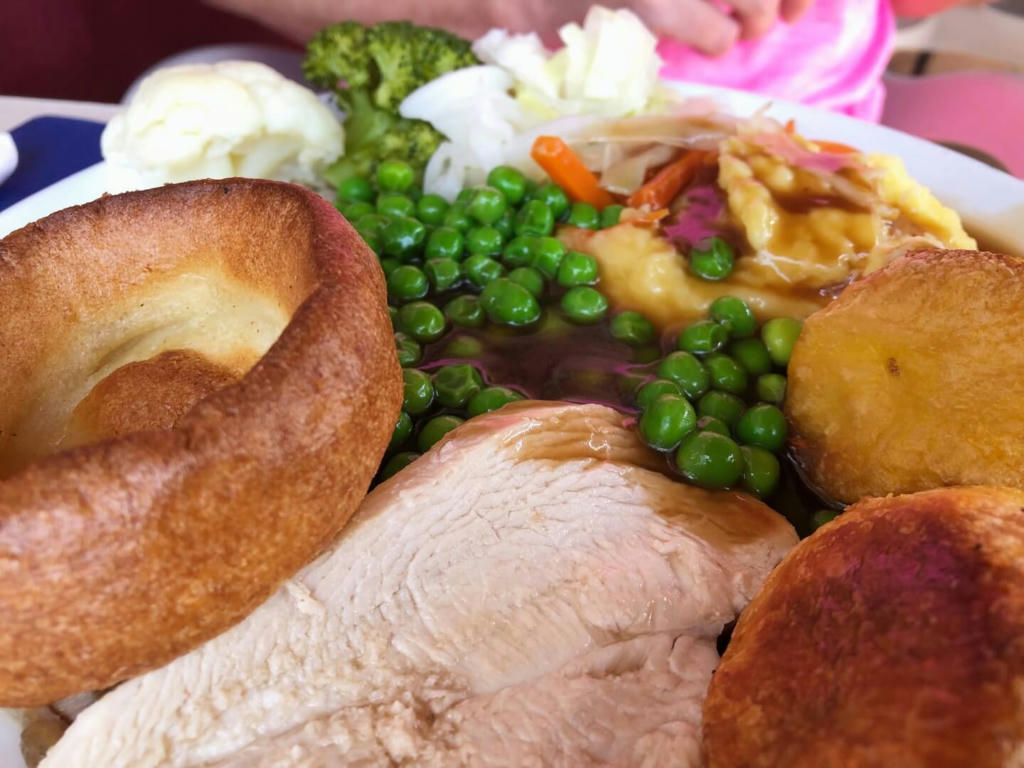 Sunday Roast. This is Mixed Meat - Beef Pork AND Chicken €7.50! (or you can choose which meat)