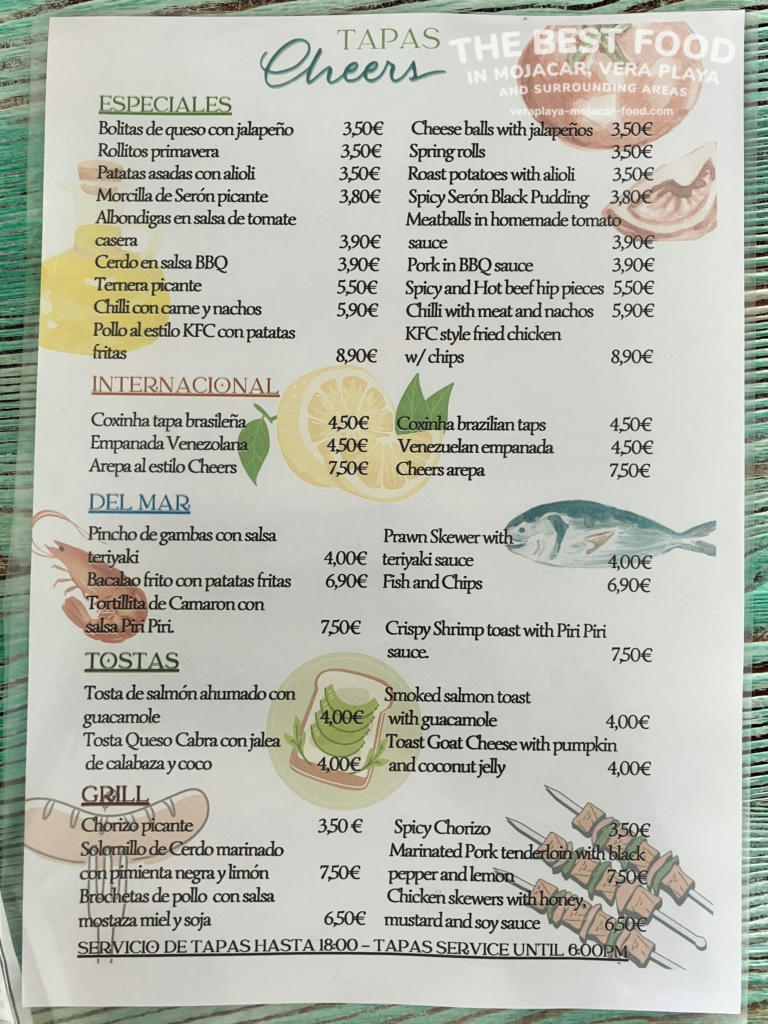 Tapa Menu - November 2024