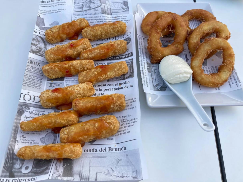 Hake Fingers (Ration) and Battered Squid with garlic Sauce (Tapa) October 2022