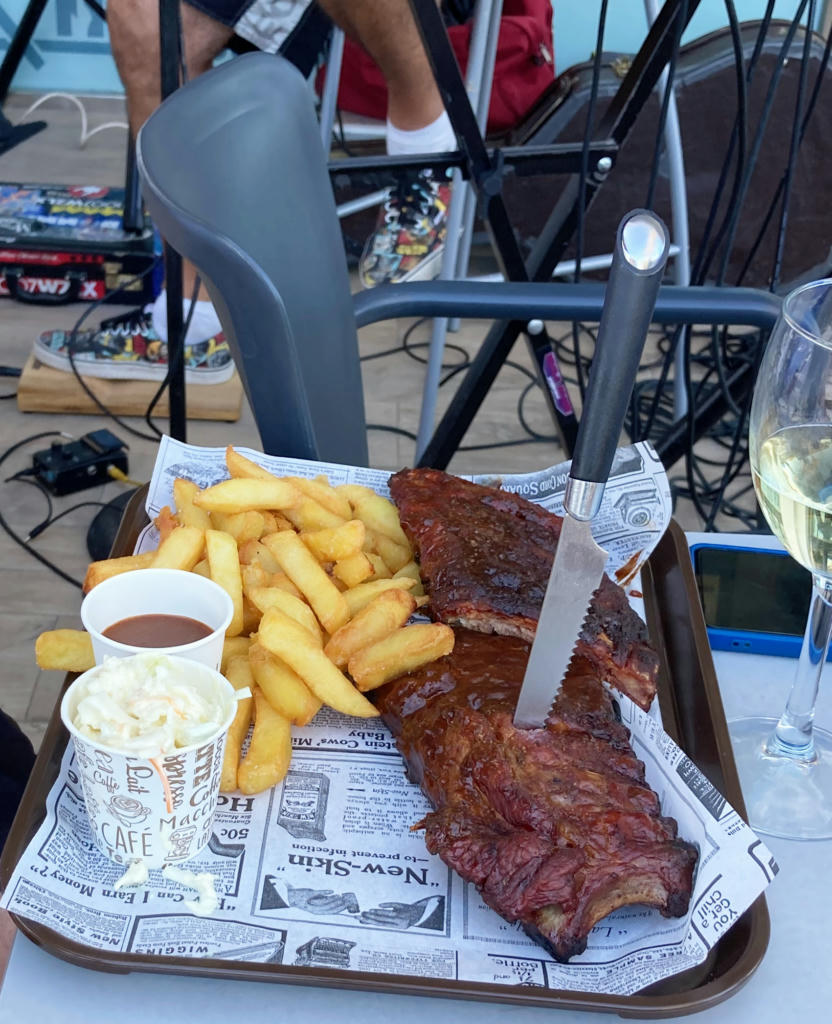 Smoked Baby Back Ribs, chips and coleslaw - August 2023