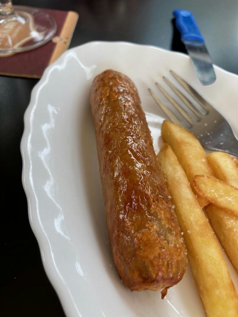 Sausage and chips (free tapa with drink) - February 2023