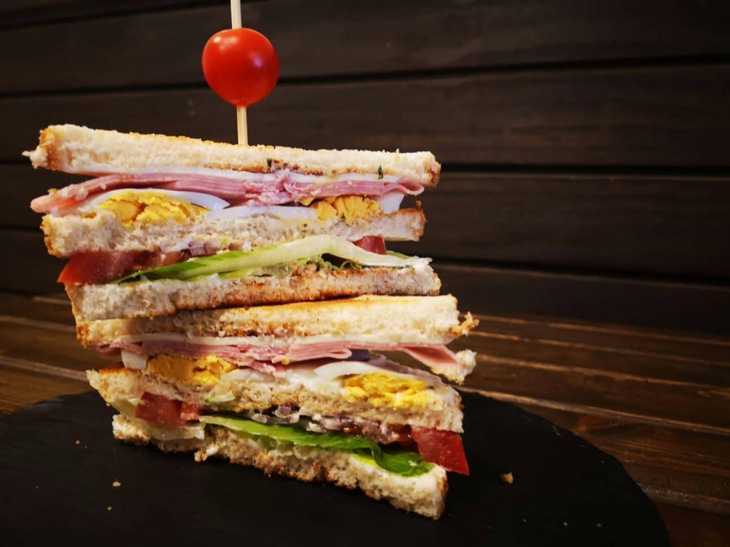 Double stacked club sandwich