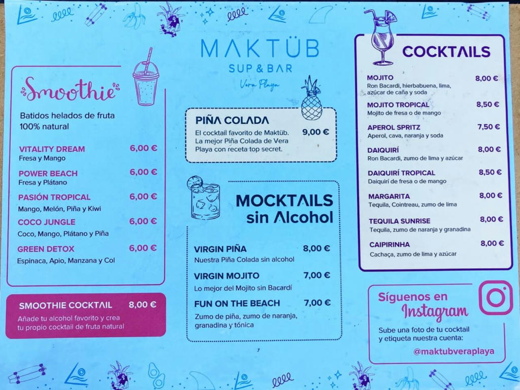 Cocktail Menu - July 2023