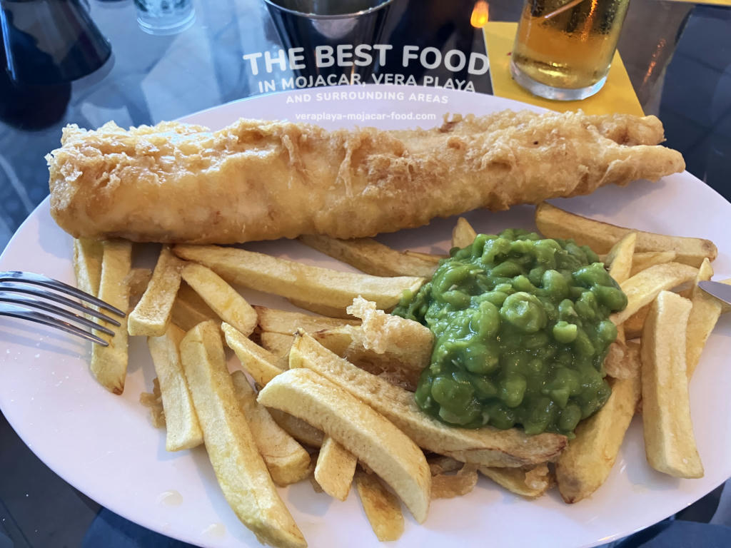 Large Cod with mushy peas - November 2024