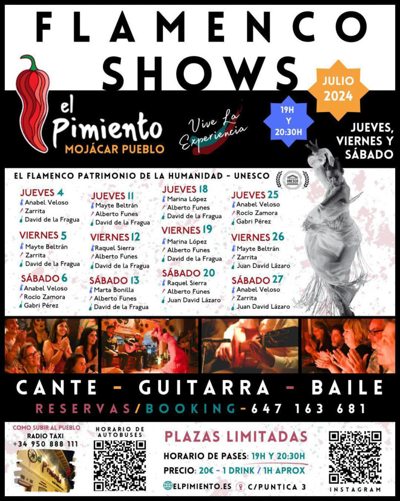 July Flamenco at El Pimiento