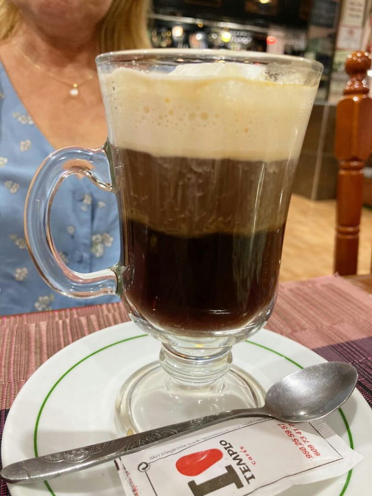 Irish coffee - from the €10.50 menu (November 2022)