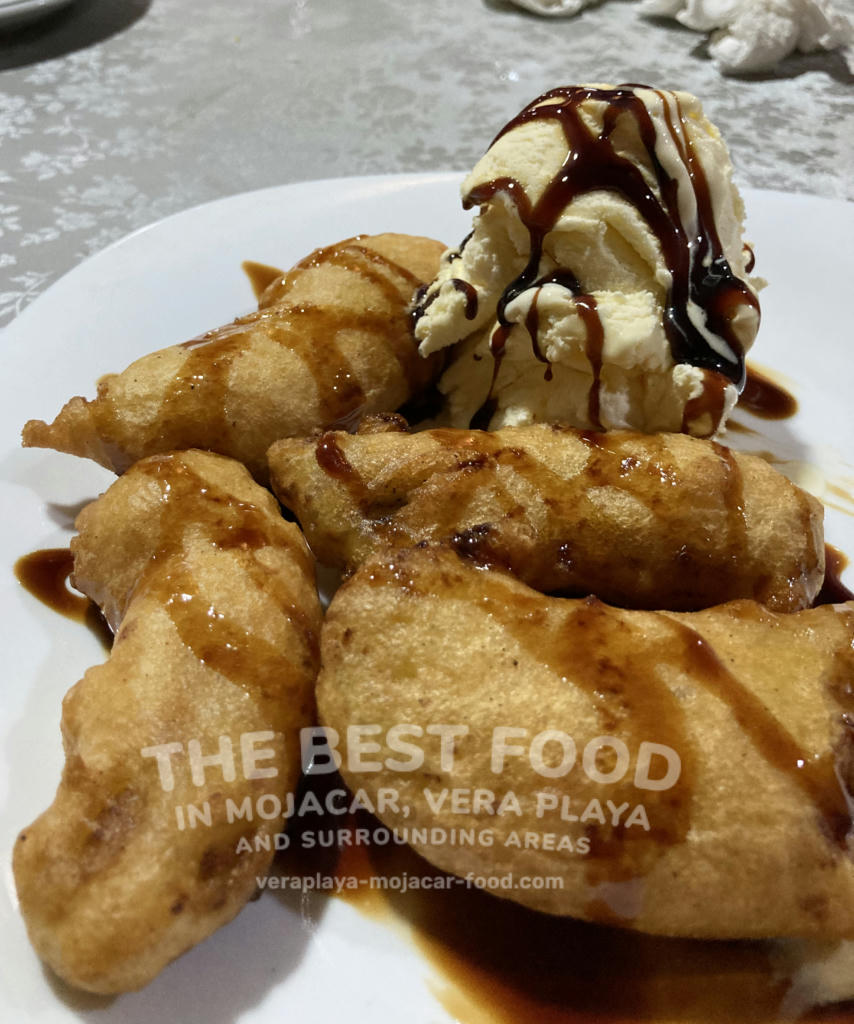Banana Fritter with Ice Cream & Syrup - February 2024