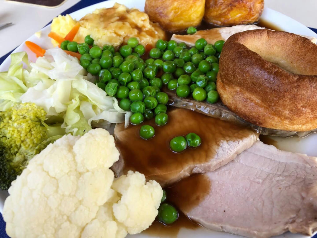 Sunday Roast. This is Mixed Meat - Beef Pork AND Chicken €7.50! (or you can choose which meat)