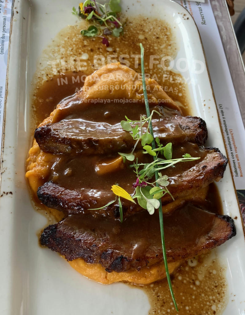 Roast Iberian pork cooked low temperature with sweet potatoe purée - February 2024
