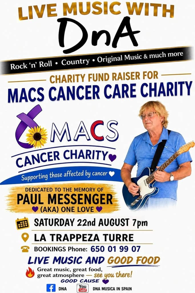Poster for DnA / Paul Messenger / MACS Charity Gig