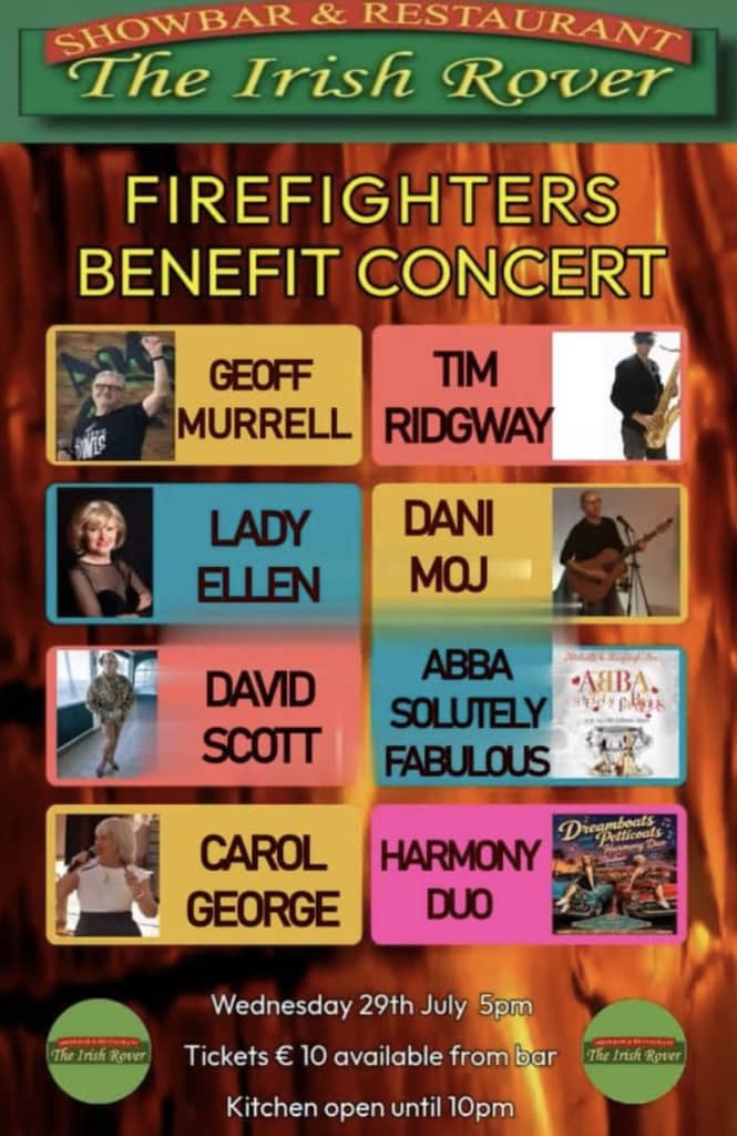 Poster for Firefighters Benefit Concert
